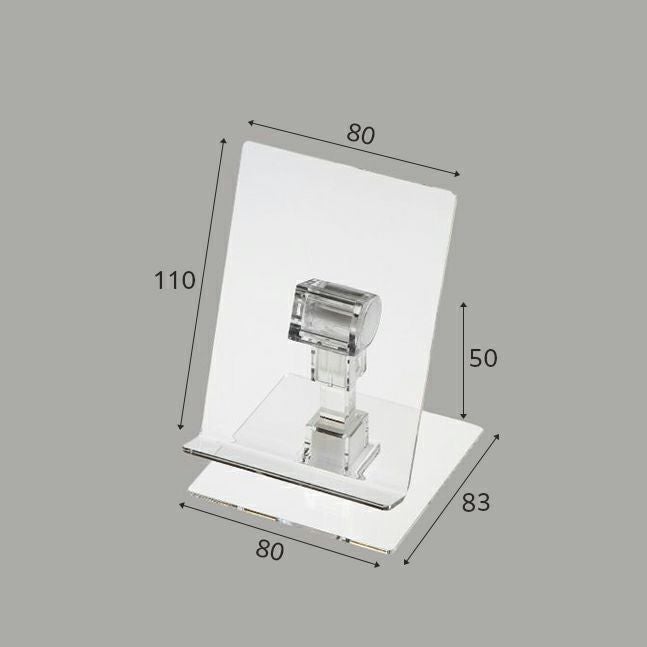 透明展示台モーションST-SS4のサイズ表記画像