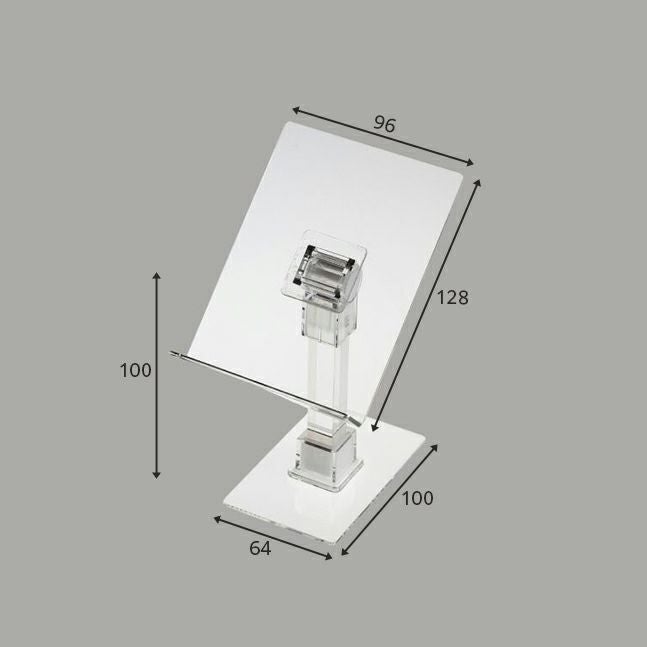 透明展示台モーションST-SM1のサイズ表記画像