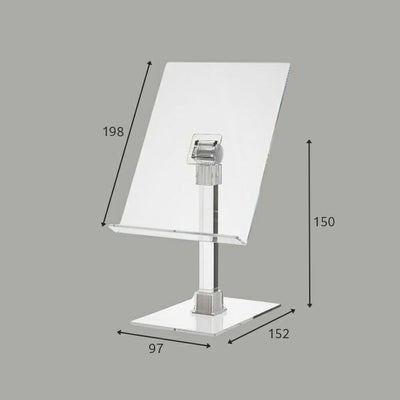 透明展示台モーションST-SL1のサイズ表記画像