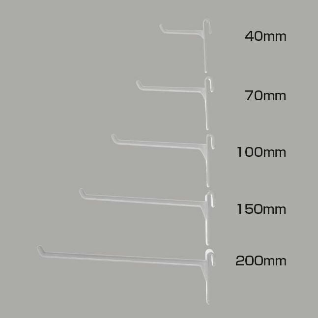 ワイヤーフックスタンダードタイプ４ＬＨのサイズ表記画像