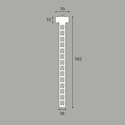 陳列スペース拡大パッケージハンガー７２１４のサイズ表記画像