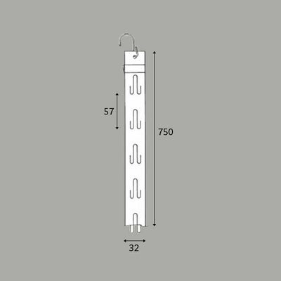クイックストリップヘビーＳカン付のサイズ表記画像