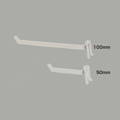 固定式フックパッケージフックトップのサイズ表記画像