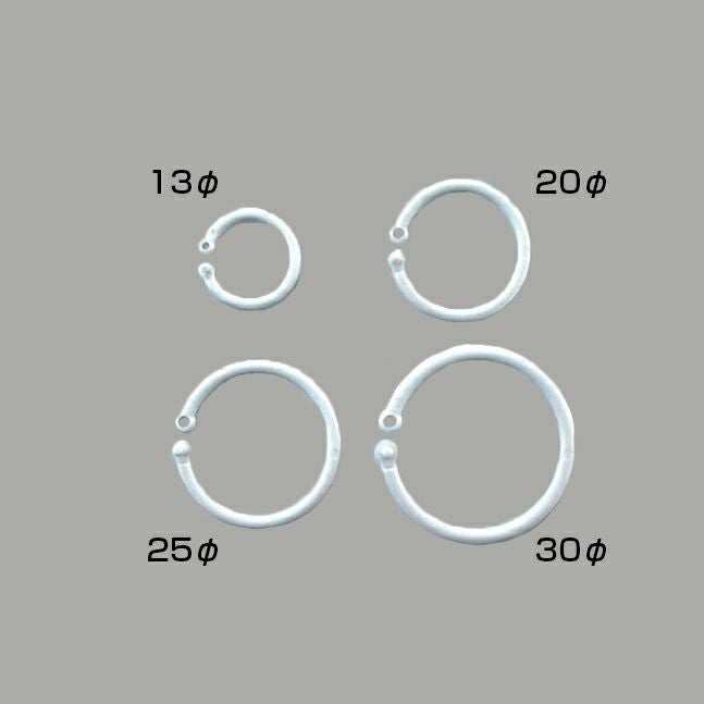 プラスチック製プッシュリングのサイズ表記画像