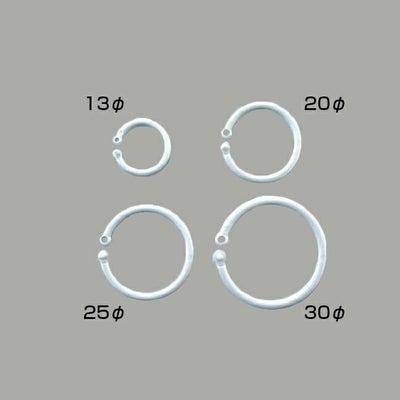 プラスチック製プッシュリングのサイズ表記画像