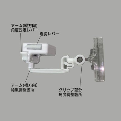 マグネット　カテゴリークリップＳＭＧの角度調整用のレバーやアームに関する部位説明画像