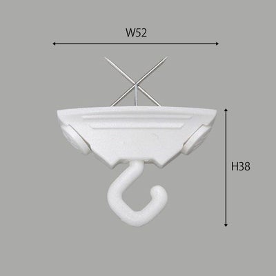 天吊り用フックフックマスターＷのサイズ表記画像