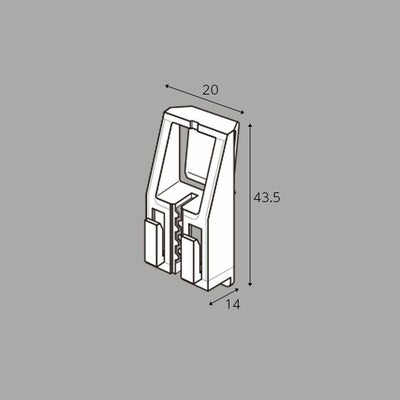 ２ＷＡＹサインホルダーＡＢＳのサイズ表記画像