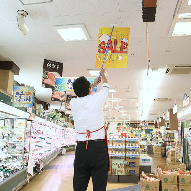 ｅＺハンガーポスターハンガーの使用イメージ