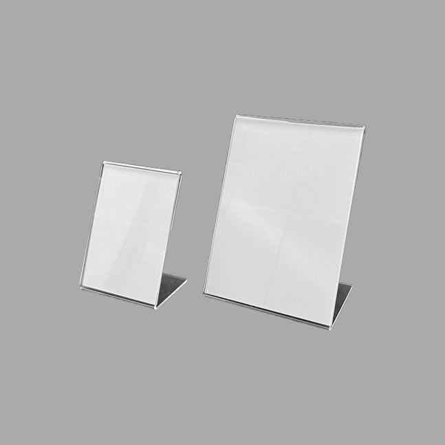 アクリルメニュー＆サンプルプライス L型タテの商品、B8サイズとB7サイズが並んでいる画像