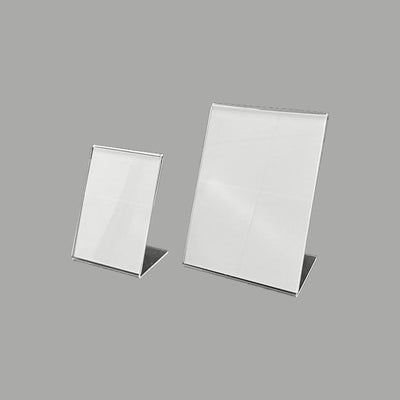 アクリルメニュー＆サンプルプライス L型タテの商品、B8サイズとB7サイズが並んでいる画像